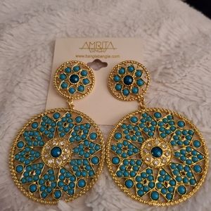 Large ear turquoise ear stunners!